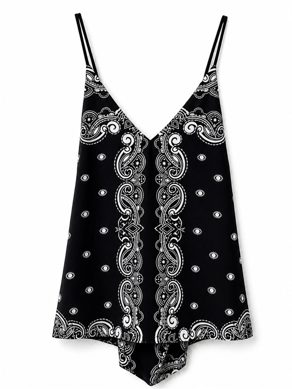 Kendall & Kylie Silk Bandana Print Open Back Cami XS NWT - Picture 2 of 11